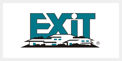 Exit Realty business card designs with the Exit Realty logo already featured.