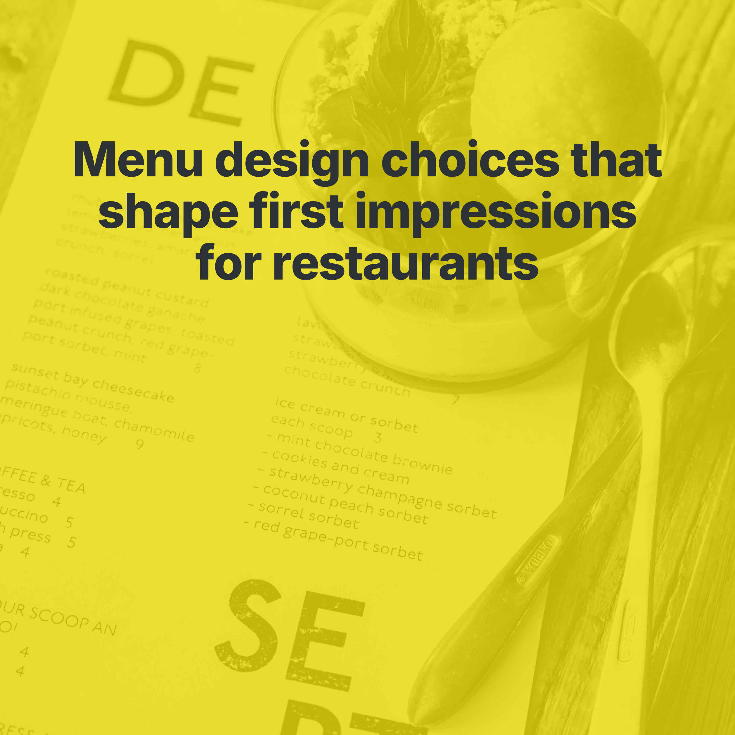 Menu Design Choices That Shape First Impressions for Restaurants - Podcast