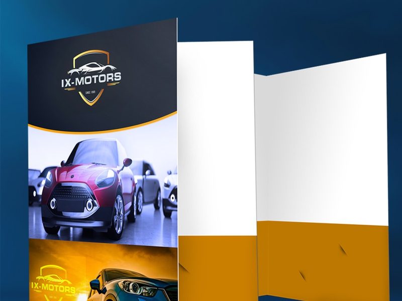 Printed presentation folder