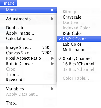 how to set your color mode to cmyk
