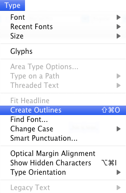 how to outline fonts in illustrator