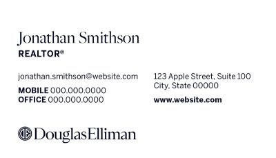 Douglas Elliman Business Card Modern 1