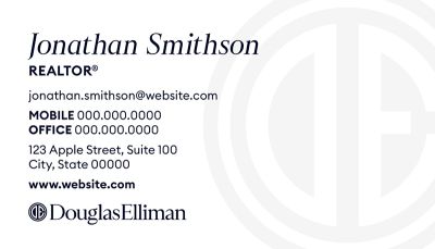 Douglas Elliman Business Card Modern 2