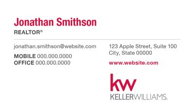 Keller Williams Business Card Modern 2