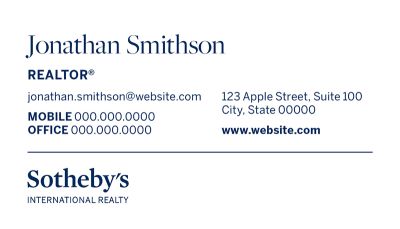 Sotheby's Business Card 2